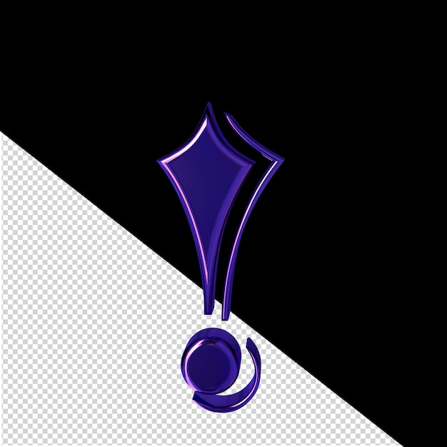 PSD purple symbol front view