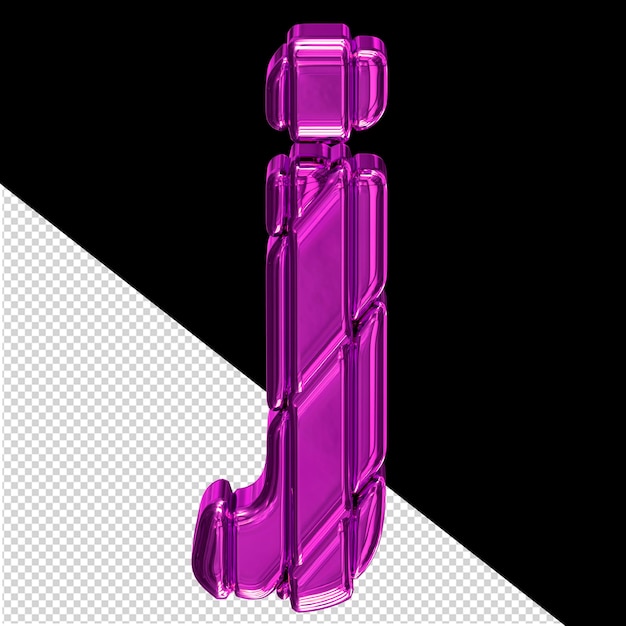 PSD Фиолетовый символ в рамке буква j