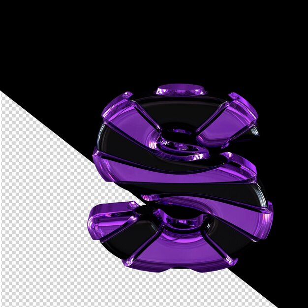 PSD purple symbol letter s