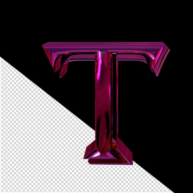 Purple symbol letter t