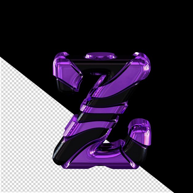 PSD purple symbol letter z