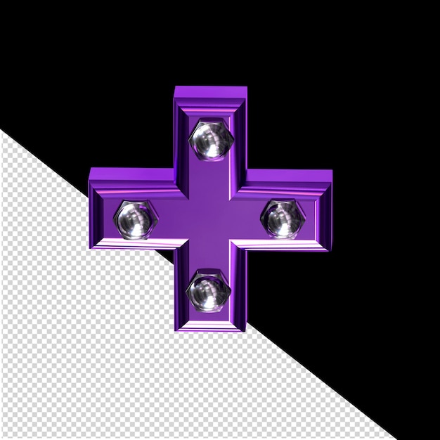 PSD purple symbol with bolts