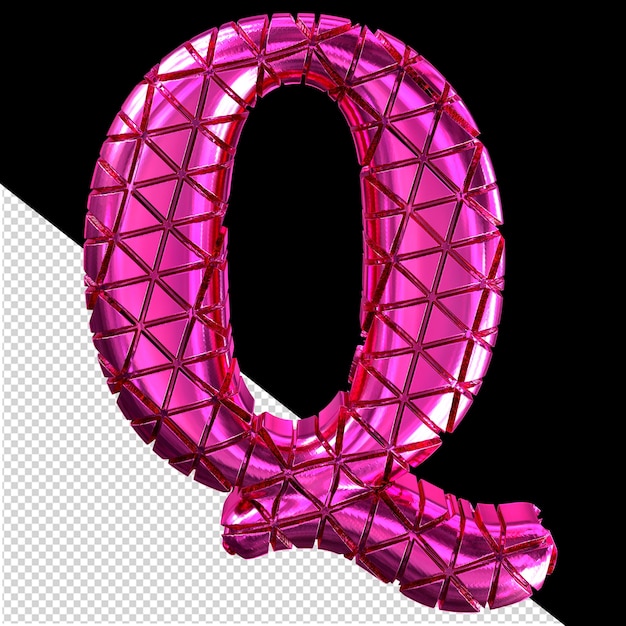Фиолетовый символ с зазубринами буква q