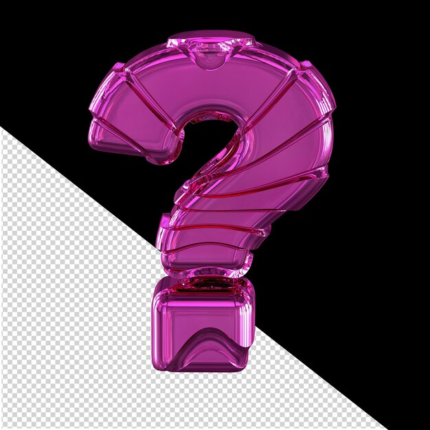 purple symbol with straps