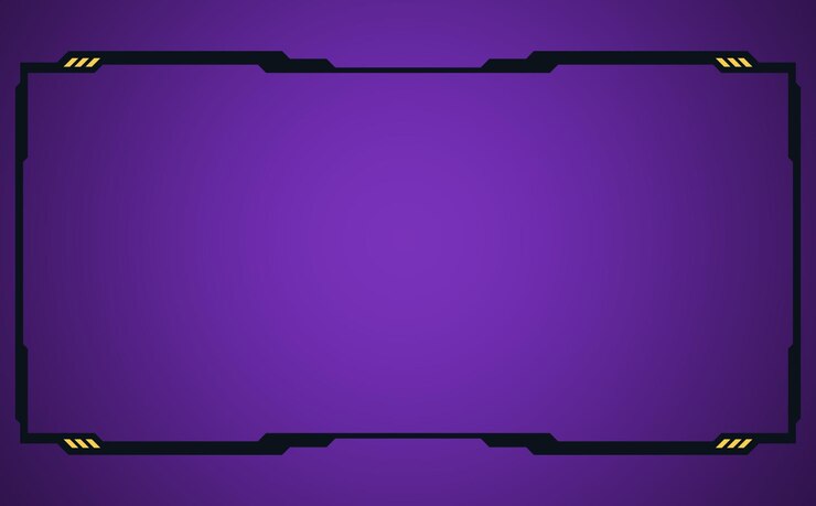 PSD purple tech gaming overlay frame background