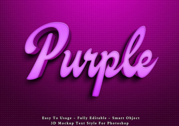 PSD purple text style effect