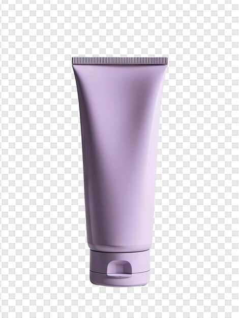 PSD a purple tube of shampoo on a white background