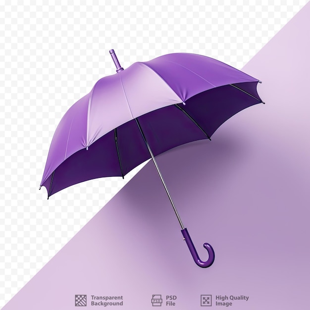 PSD purple umbrella on transparent background