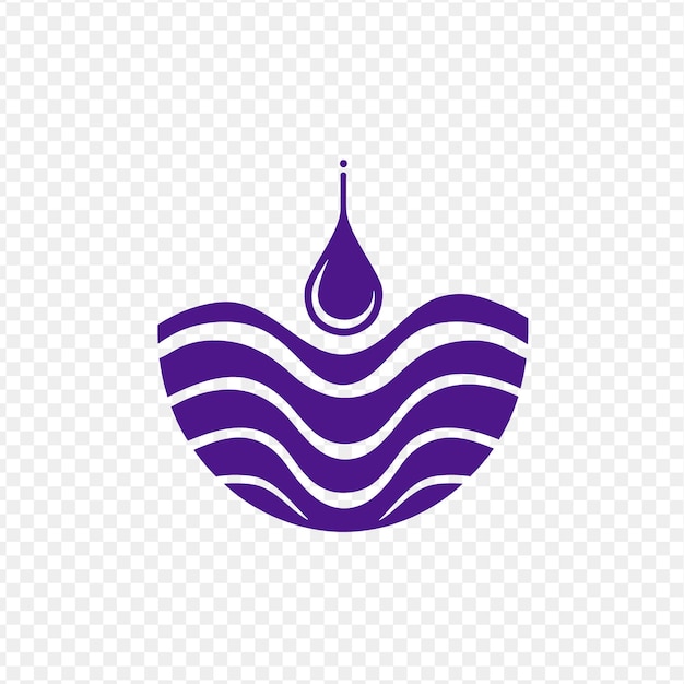 PSD purple water drop on a purple background