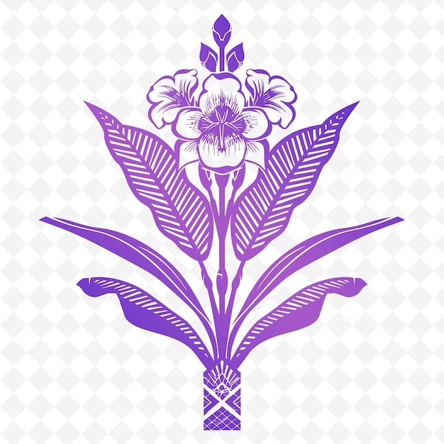 PSD a purple and white flower with a purple background