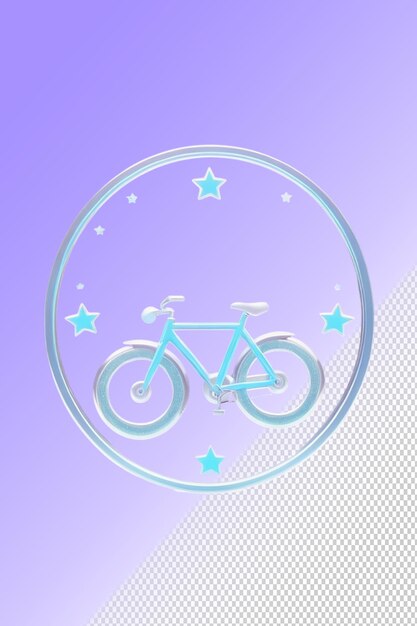 PSD a purple and white image of a bicycle with a purple background with stars and a purple background