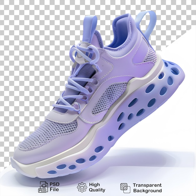 PSD a purple and white shoe with purple and blue on the bottom