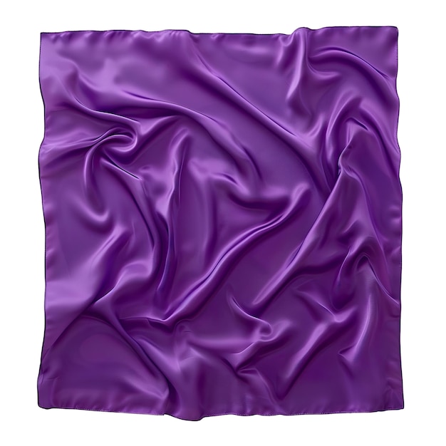 Purpurowa satynowa szmatka, zmarszczony kwadratowy materiał