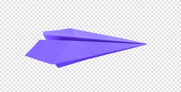 PSD purpurowe origami z papieru izolowane na białym tle