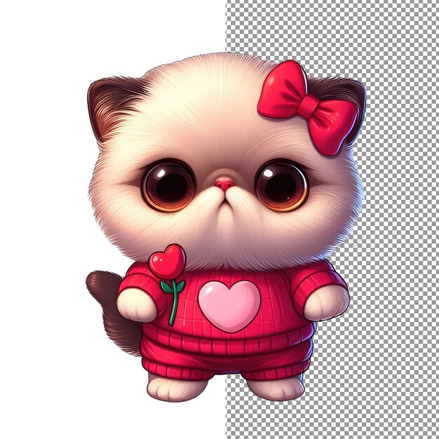 PSD purrfect love heartfelt feline sticker (sticker per gatti perfetti)