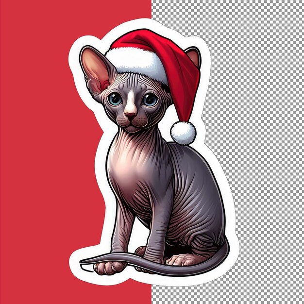 PSD purrfectly jolly kitten png