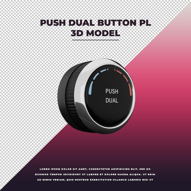 Push Dual Button PL 3D isolated