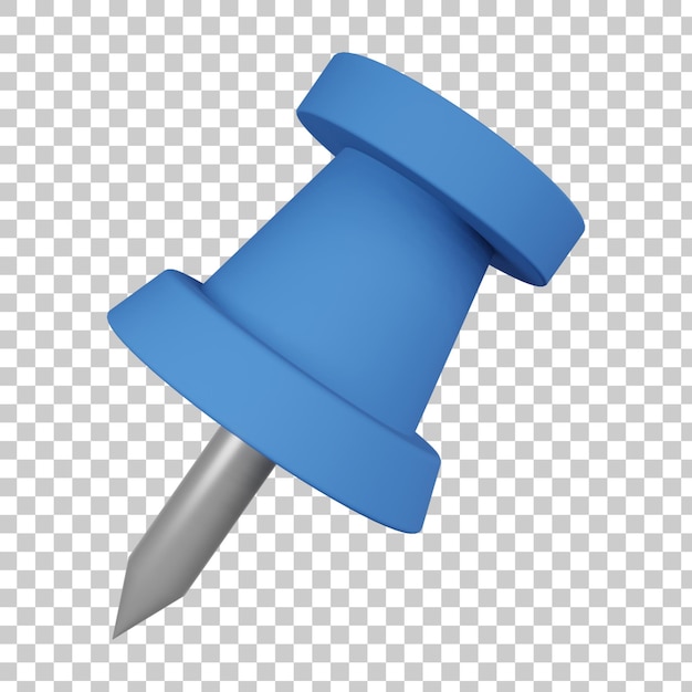 PSD push pin 3d render illustratie