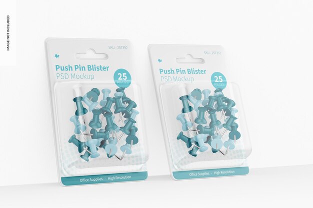 Push Pin Blister Makieta, Pochylony