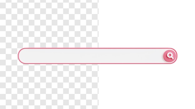 PSD pusta koncepcja obrazu paska wyszukiwania 3d