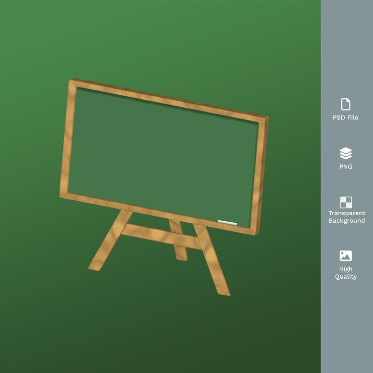 PSD pusta tablica kredowa psd 3d