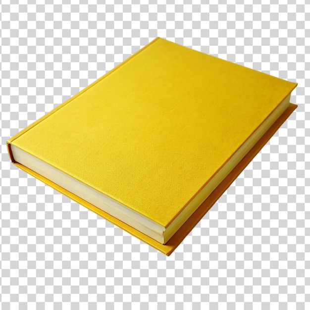 PSD pusta żółta książka izolowana na przezroczystym tle