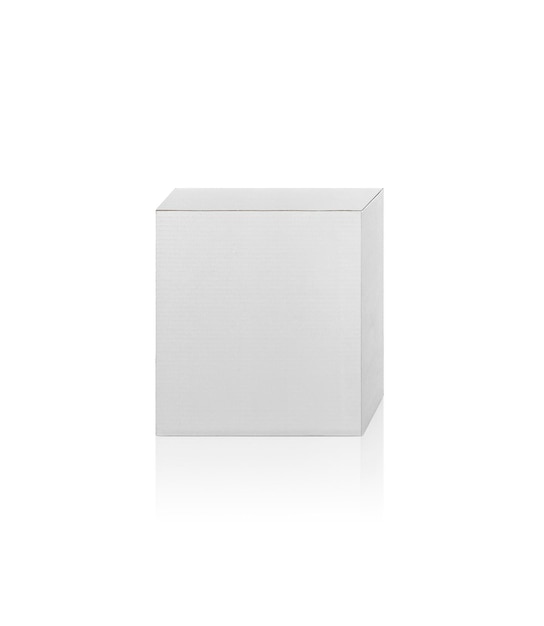 PSD puste opakowanie białe pudełko kartonowe na przezroczystym tle