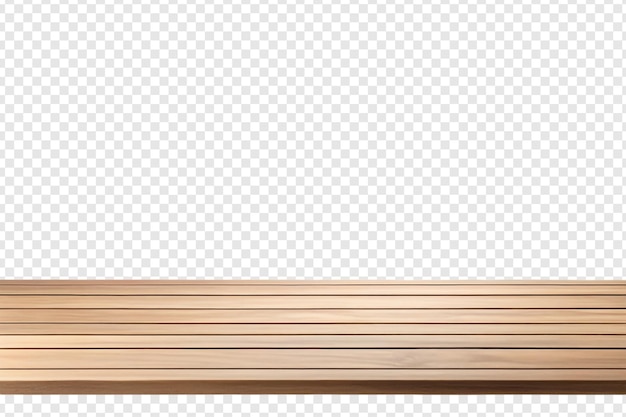 Pusty Drewniany Stół Na Przezroczystym Tle Idealny Do Wyświetlania Produktów