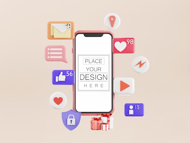 Pusty ekran Smartphone makieta