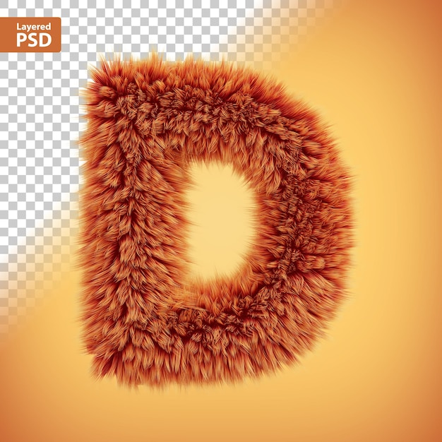 PSD puszysta litera 3d