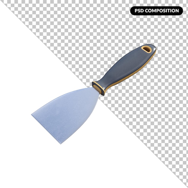 Putty Trowel isolated 3d