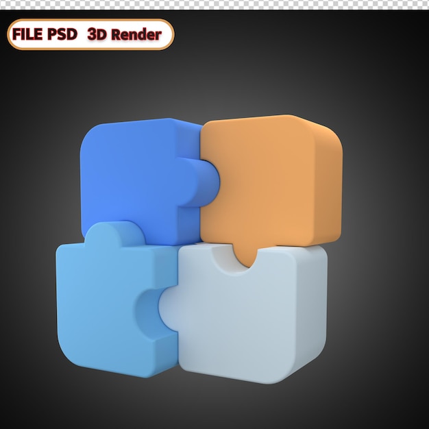 PSD puzzel pictogram