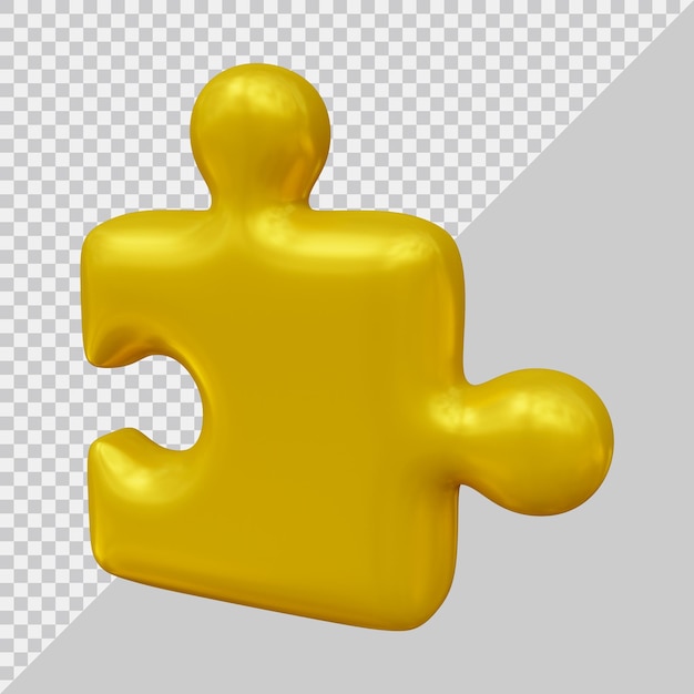 Puzzelpictogram met 3d-moderne stijl