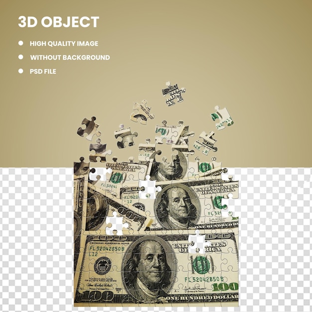 Puzzle 3D dolarów amerykańskich
