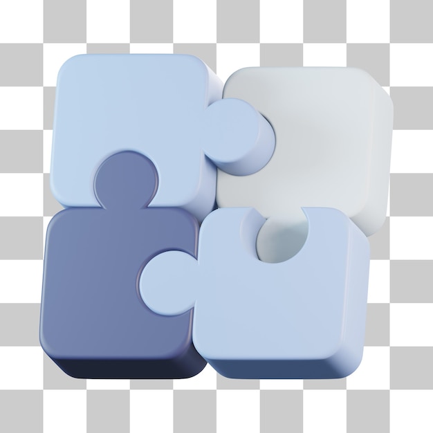 PSD icona del blocco di puzzle 3d