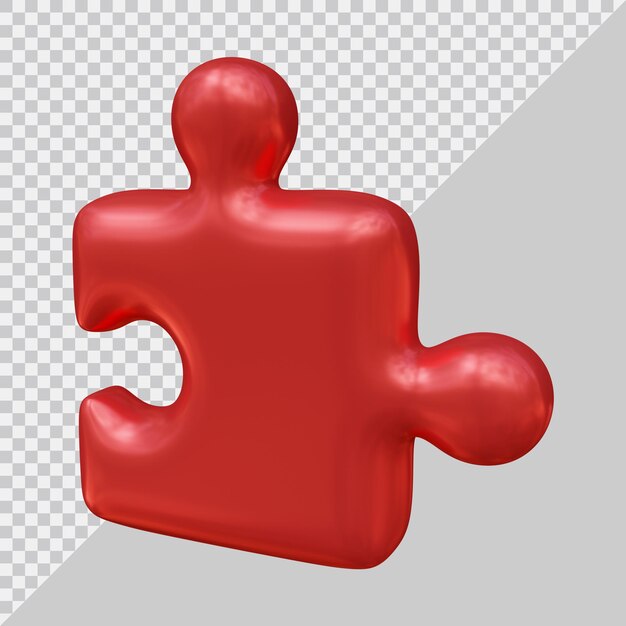 PSD icona di puzzle con stile moderno 3d