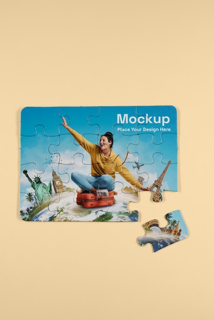 Puzzle z makietą kreatywnego projektu