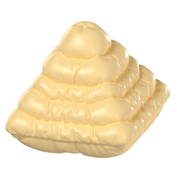 PSD pyramid shape abstract balloon textured 3d object
