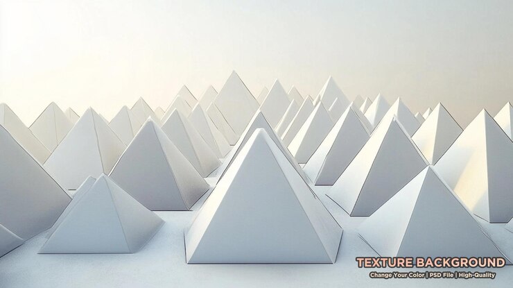 PSD pyramidal shapes of paper abstract background