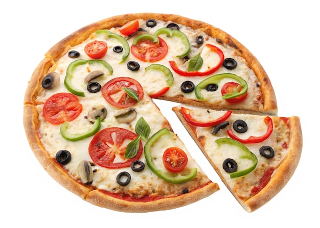 Pyszna pizza z świeżymi warzywami