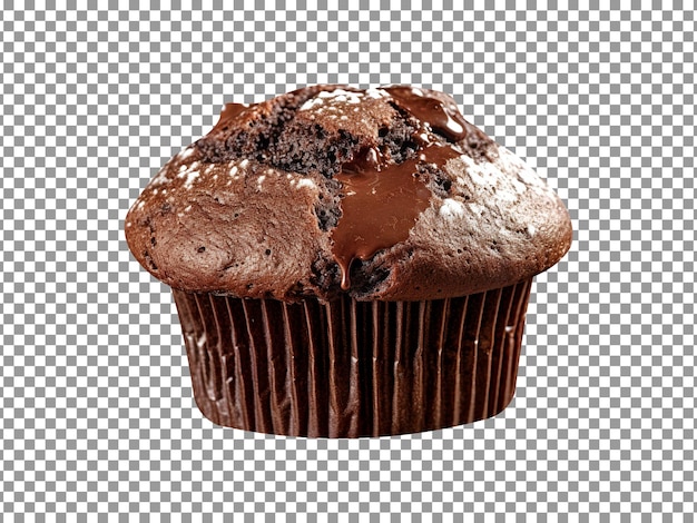 PSD pyszne czekoladowe muffiny na przezroczystym tle