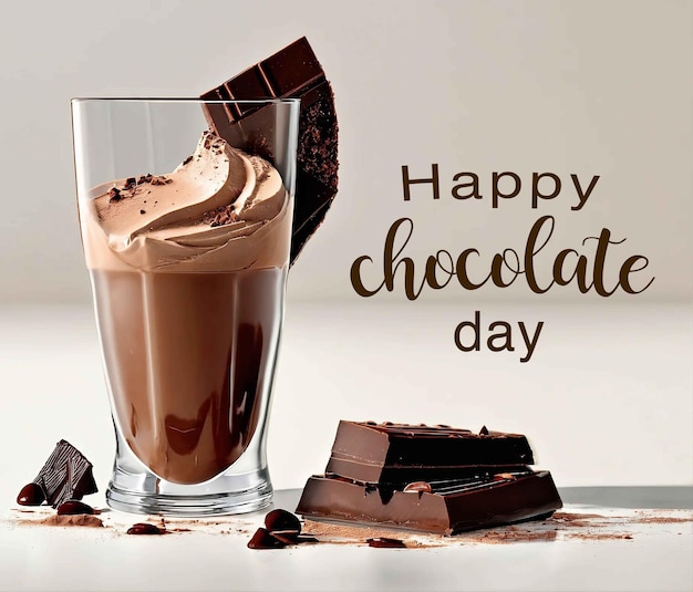 PSD pyszne czekoladowe przekąski na pyszne świętowanie dnia czekoladyluksusowe święto dnia czekolady