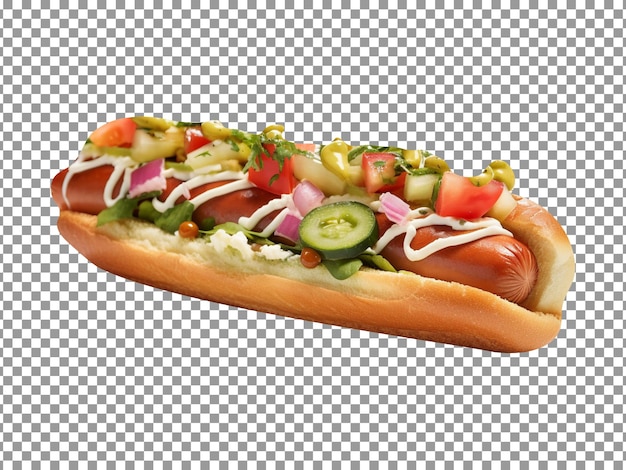 Pyszne Hot Dogi Warzywne Na Przezroczystym Tle