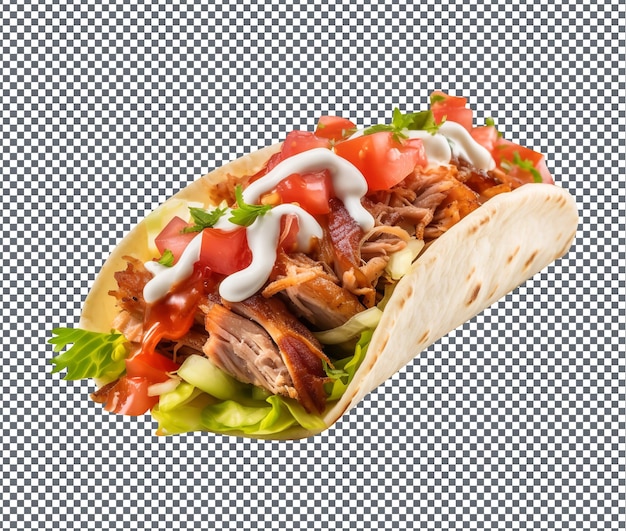 Pyszne I Pyszne Carnitas Tacos Izolowane Na Przezroczystym Tle