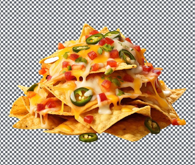 Pyszne I Pyszne Chipsy Nachos Tortilla Wyizolowane Na Przezroczystym Tle