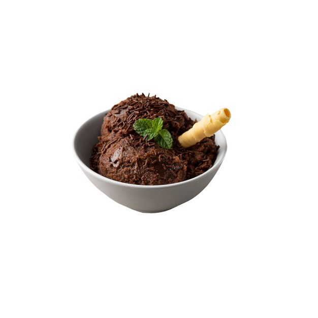 Pyszne lody na białym tle
