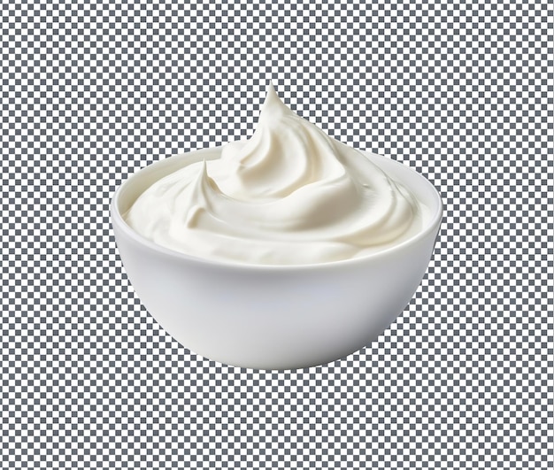 PSD pyszny grecki jogurt izolowany na przezroczystym tle