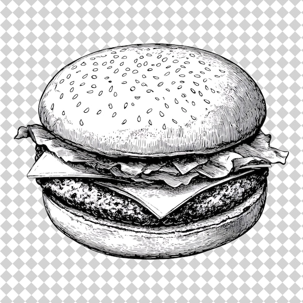 Pyszny hamburger z serem i sałatką.