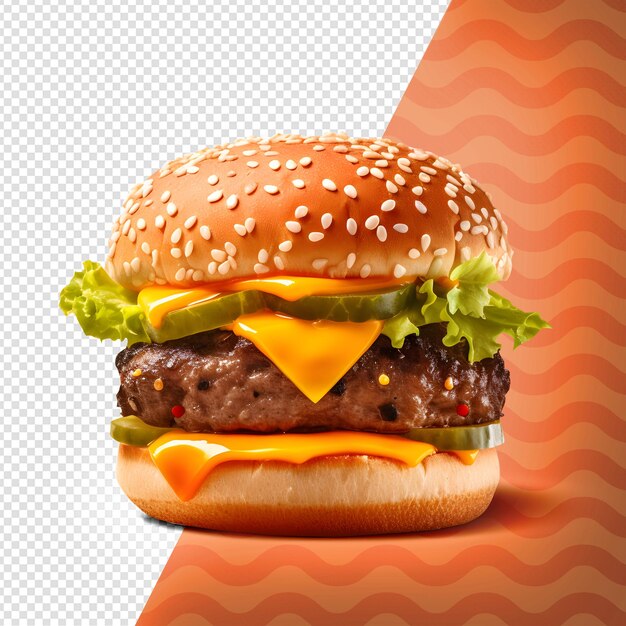 PSD pyszny nadziewany hamburger