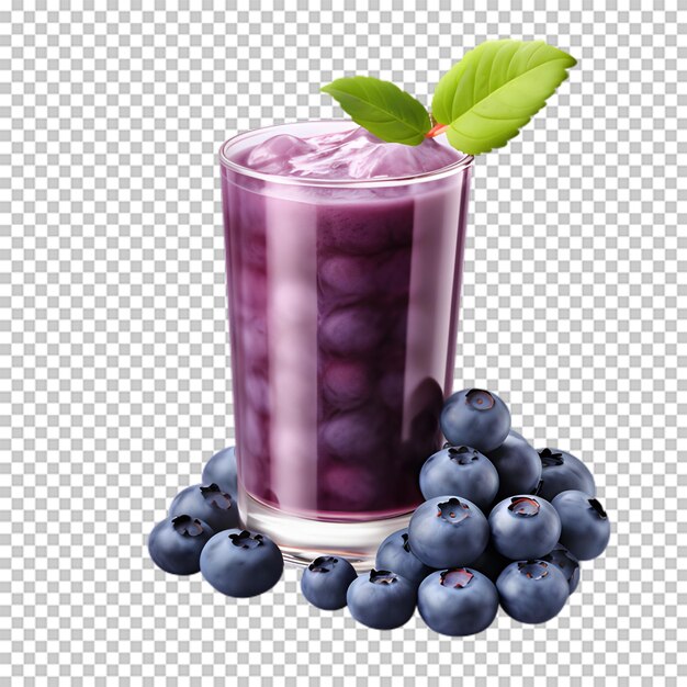 Pyszny Smoothie Z Jagody Na Przezroczystym Tle